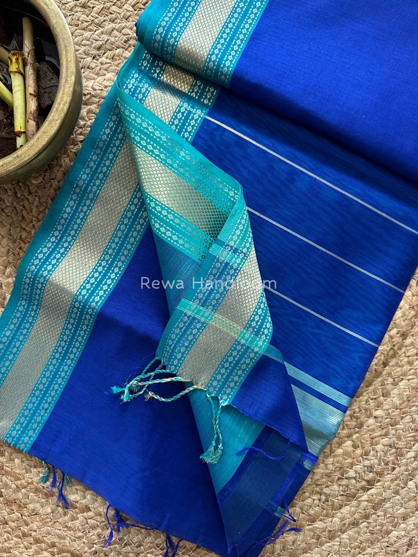 Exclusive Maheshwari Zari Border Saree