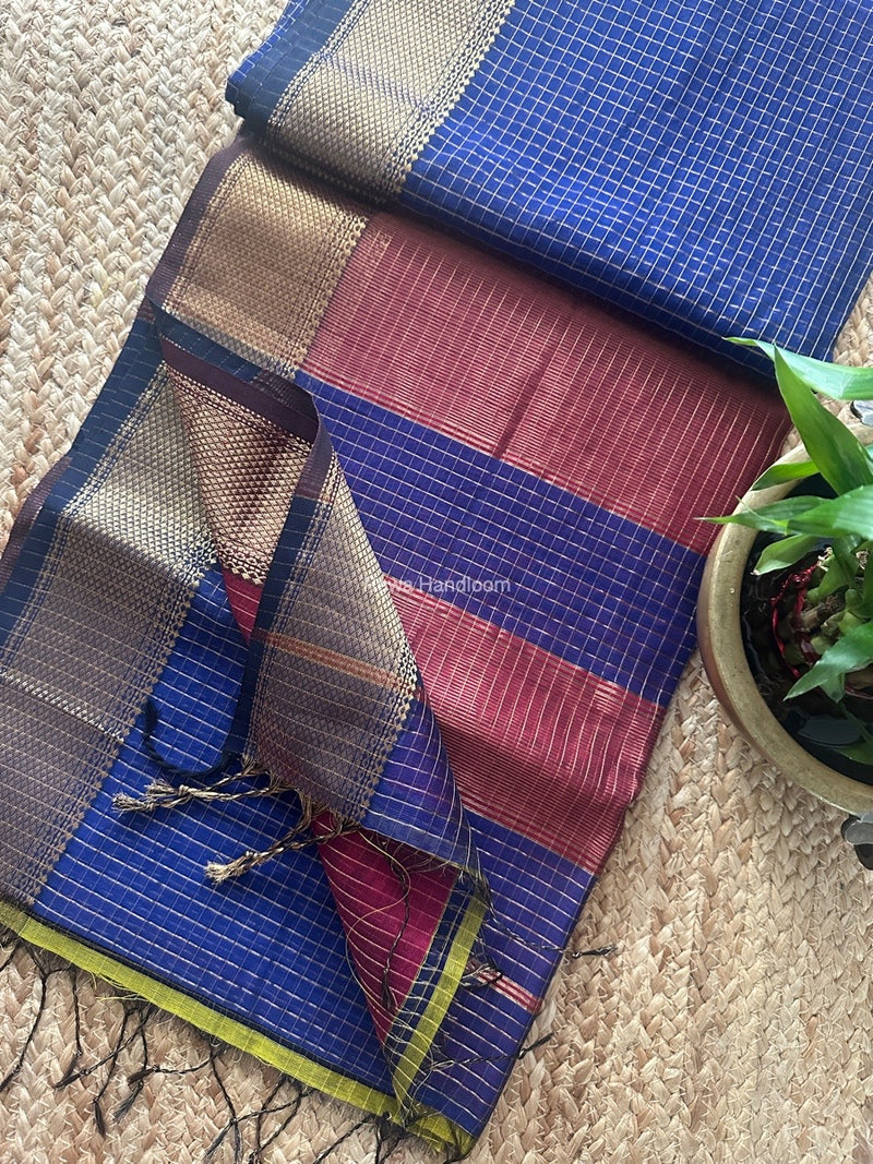 Maheshwari Zari Checks Saree
