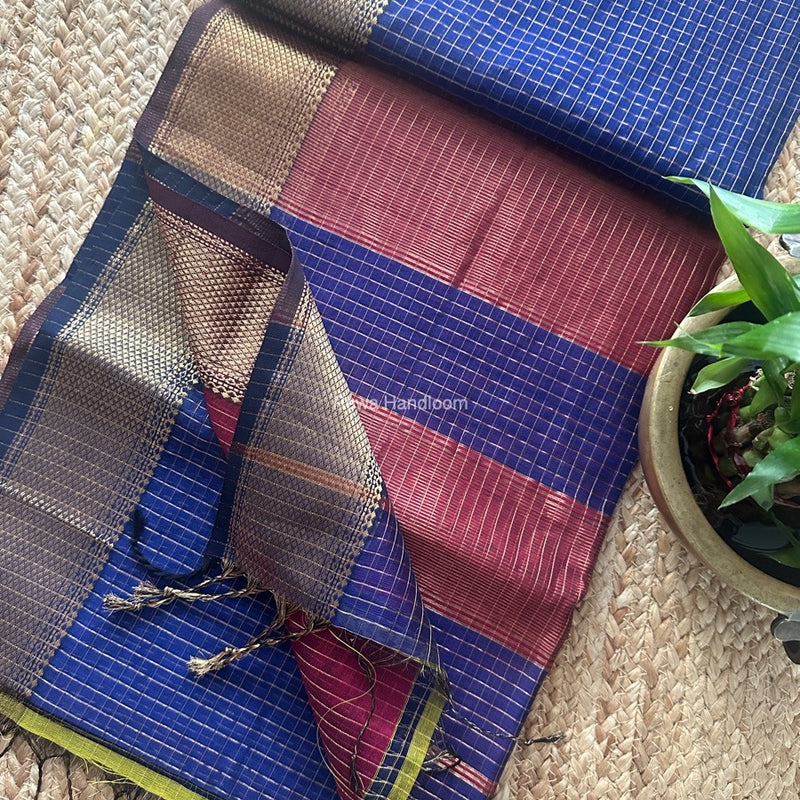 Maheshwari Zari Checks Saree