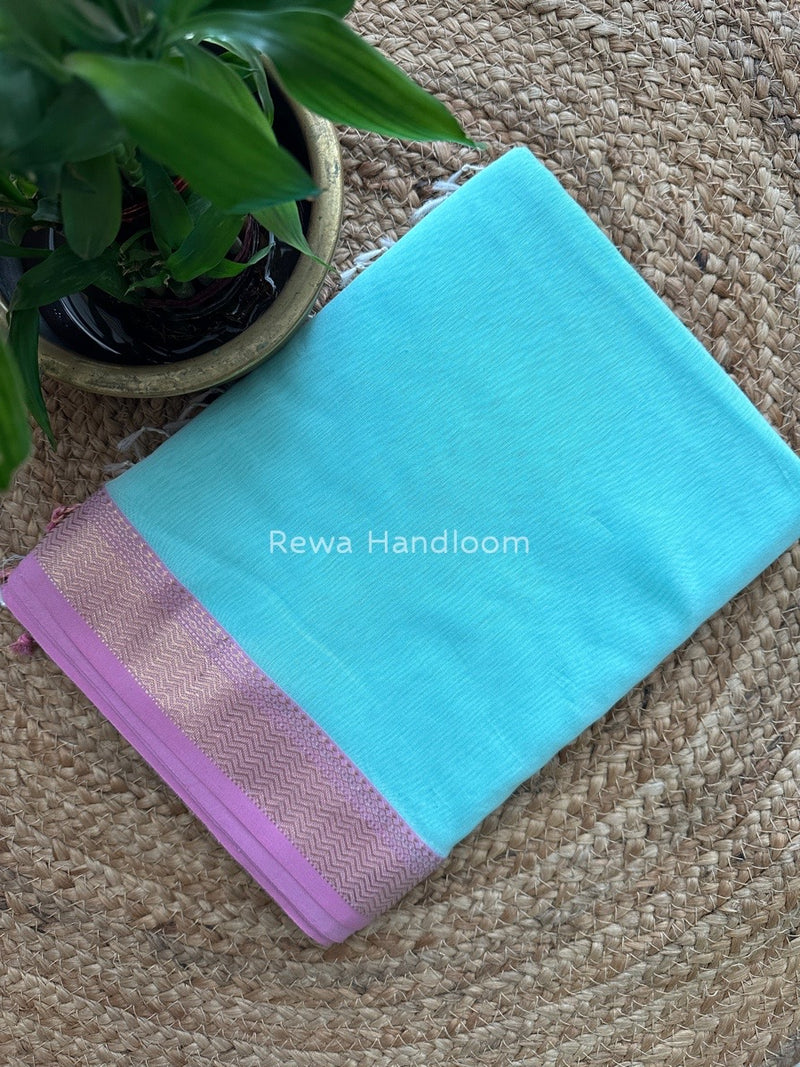 Maheshwari Light Sea Green Gichha Pallu Saree GP017