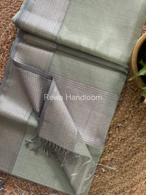 Maheshwari Light Pista Green Tissue Silk Saree-SPS04