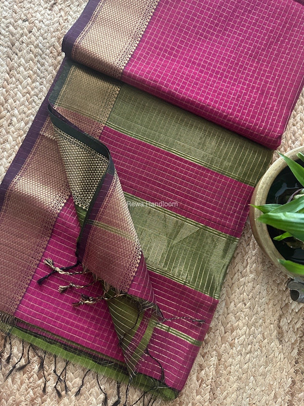 Maheshwari Zari Checks Saree