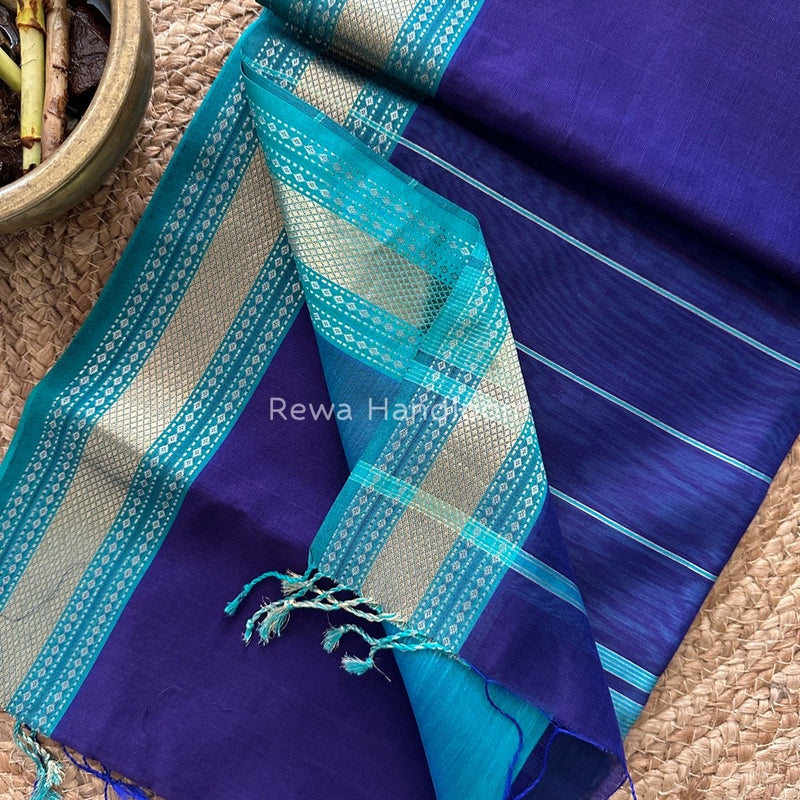 Exclusive Maheshwari Zari Border Saree