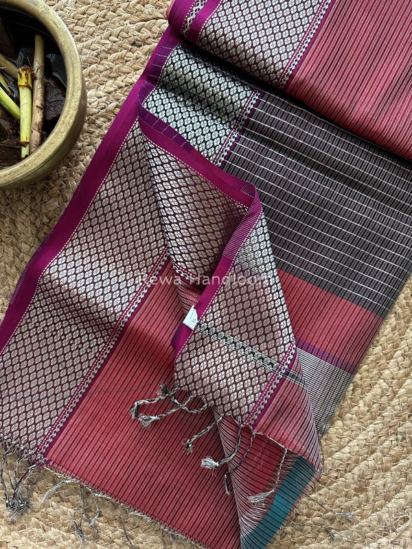 Exclusive Maheswari Silver Tissue Saree