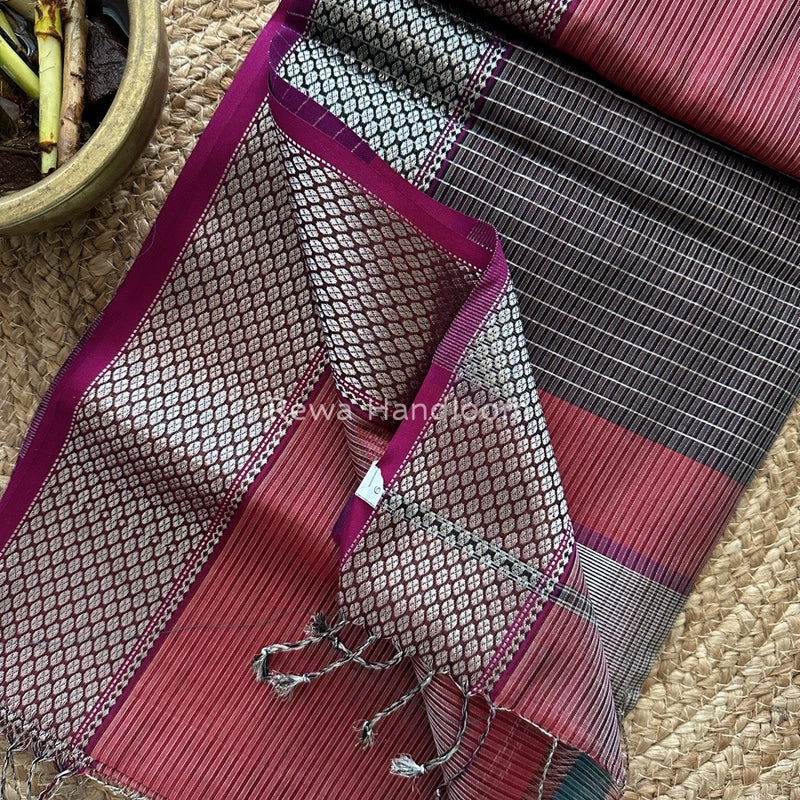 Exclusive Maheswari Silver Tissue Saree