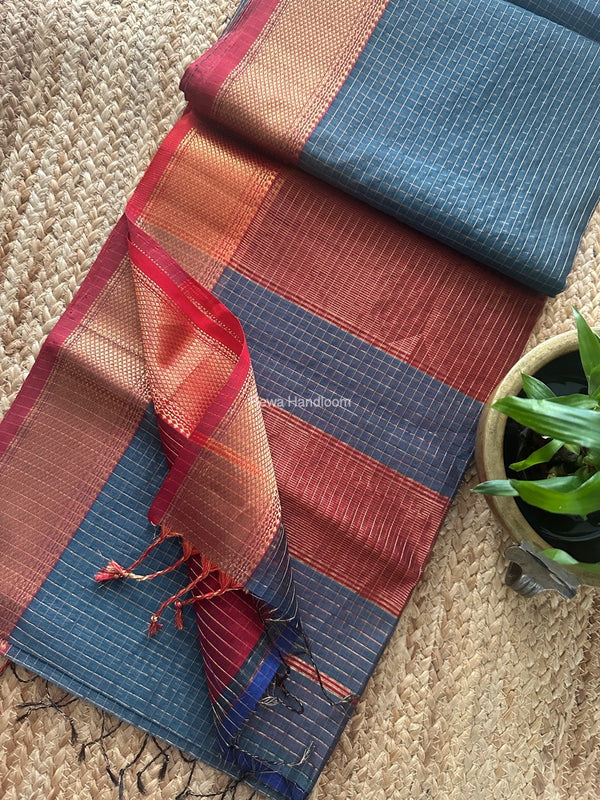 Maheshwari Zari Checks Saree