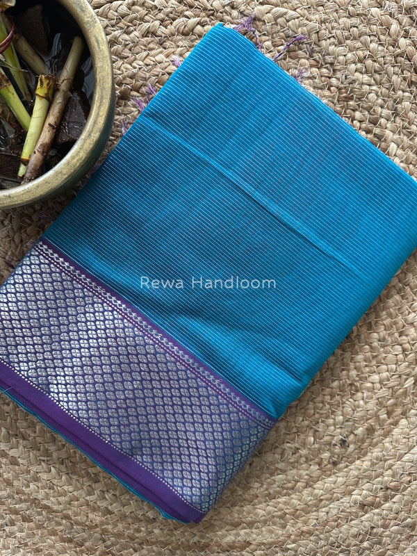 Exclusive Maheswari Morpankhi Silver Tissue Saree SC010