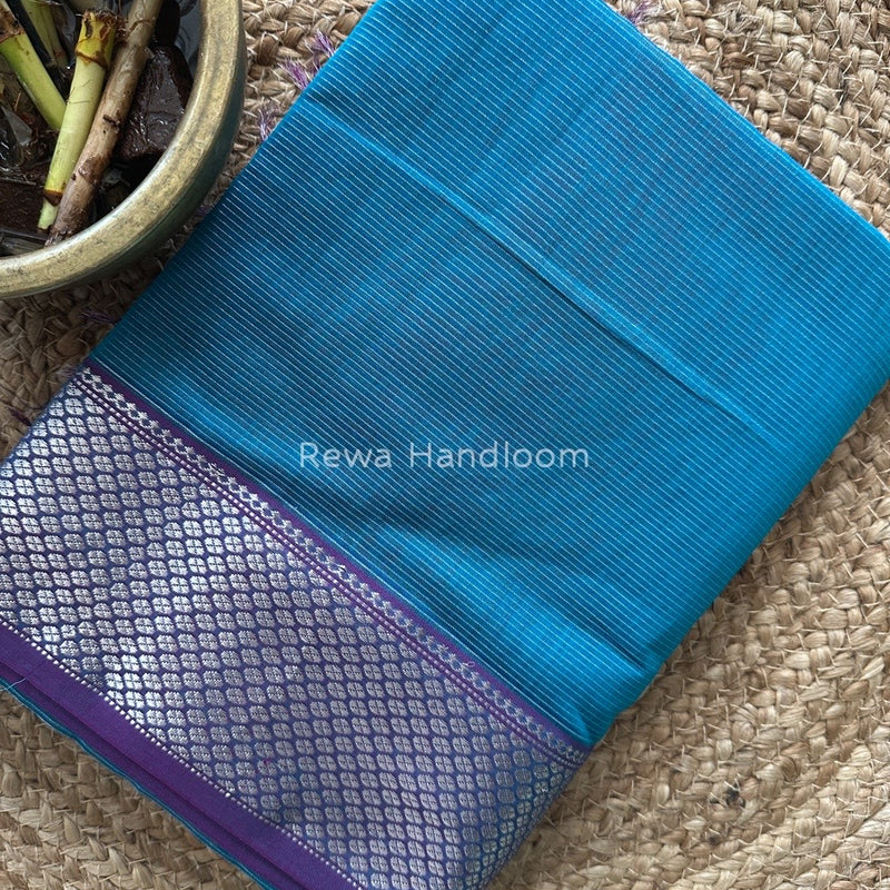 Exclusive Maheswari Morpankhi Silver Tissue Saree SC010