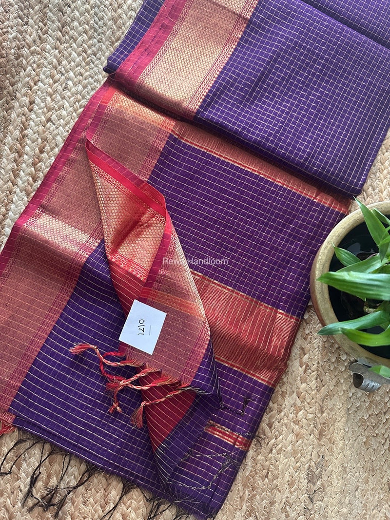 Maheshwari Zari Checks Saree