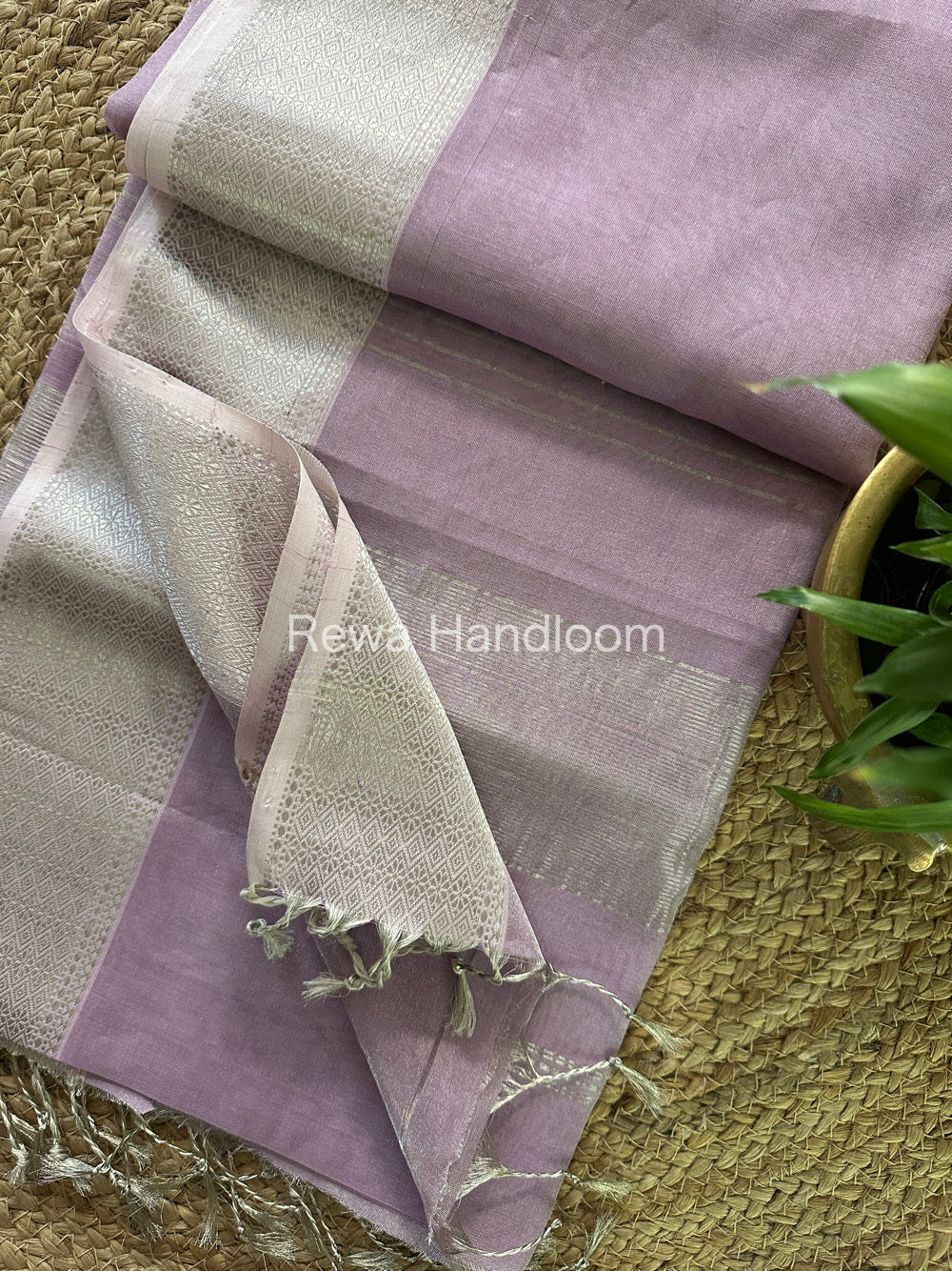 Maheshwari Lavender Tissue Silk Saree-SPS11