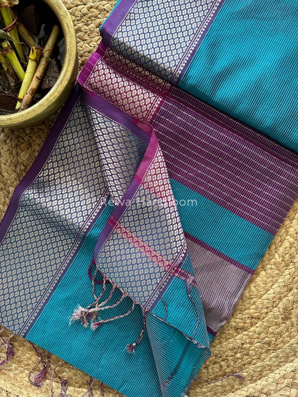 Exclusive Maheswari Silver Tissue Saree