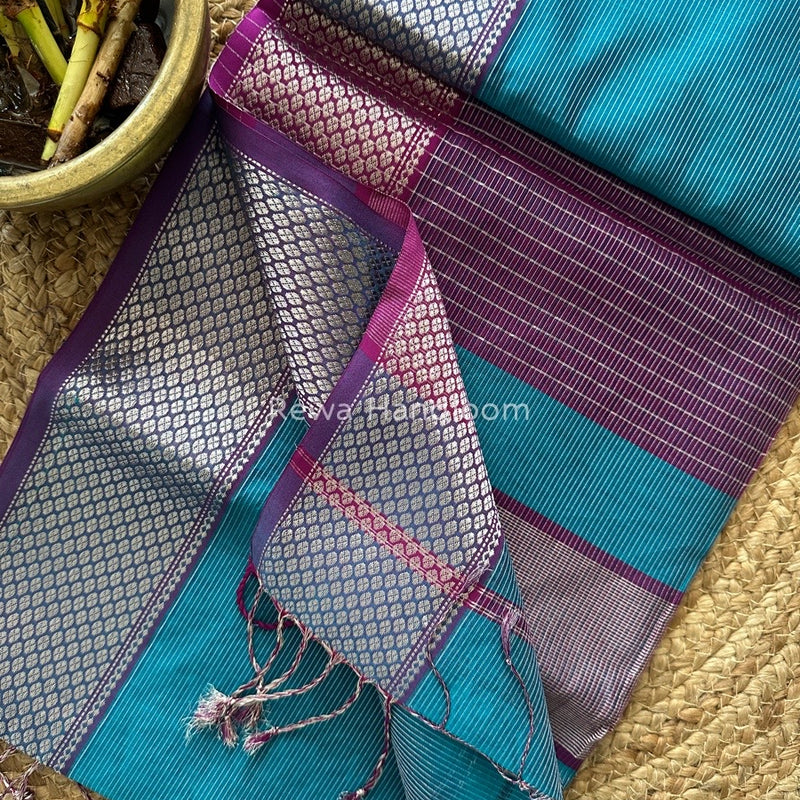Exclusive Maheswari Silver Tissue Saree