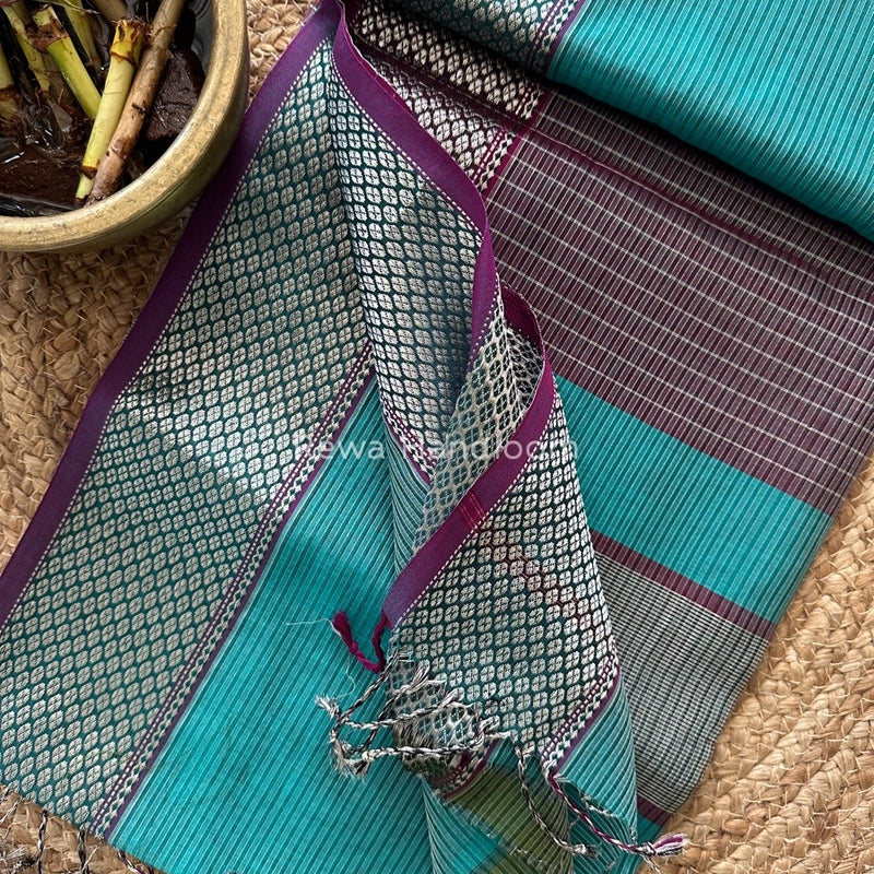 Exclusive Maheswari Silver Tissue Saree