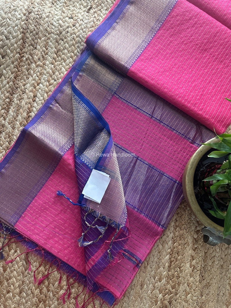 Maheshwari Zari Checks Saree