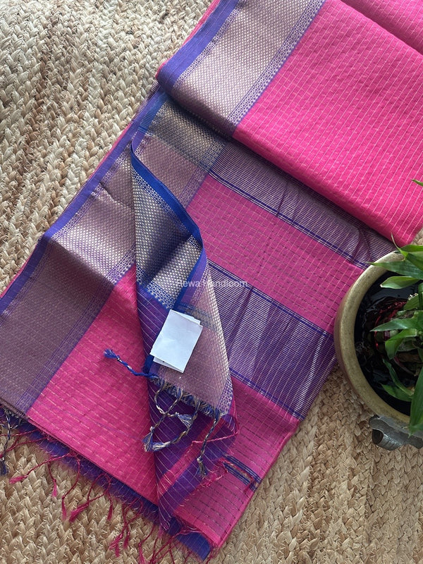 Maheshwari Zari Checks Saree