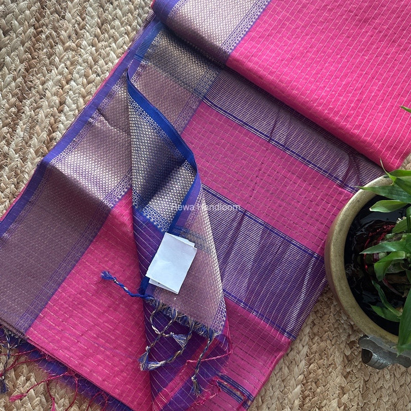 Maheshwari Zari Checks Saree