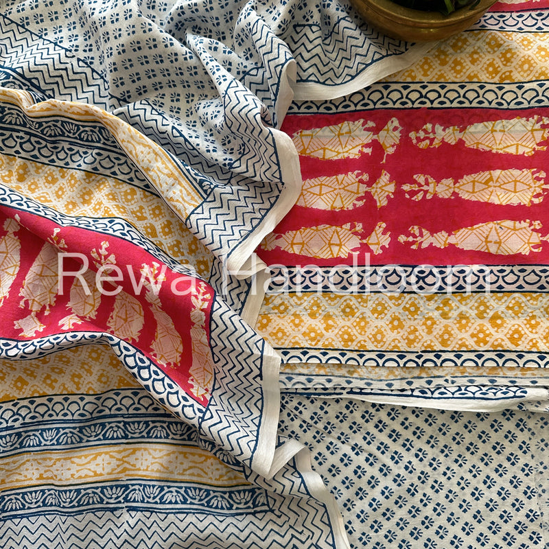  Indigo Bagh Print Suit