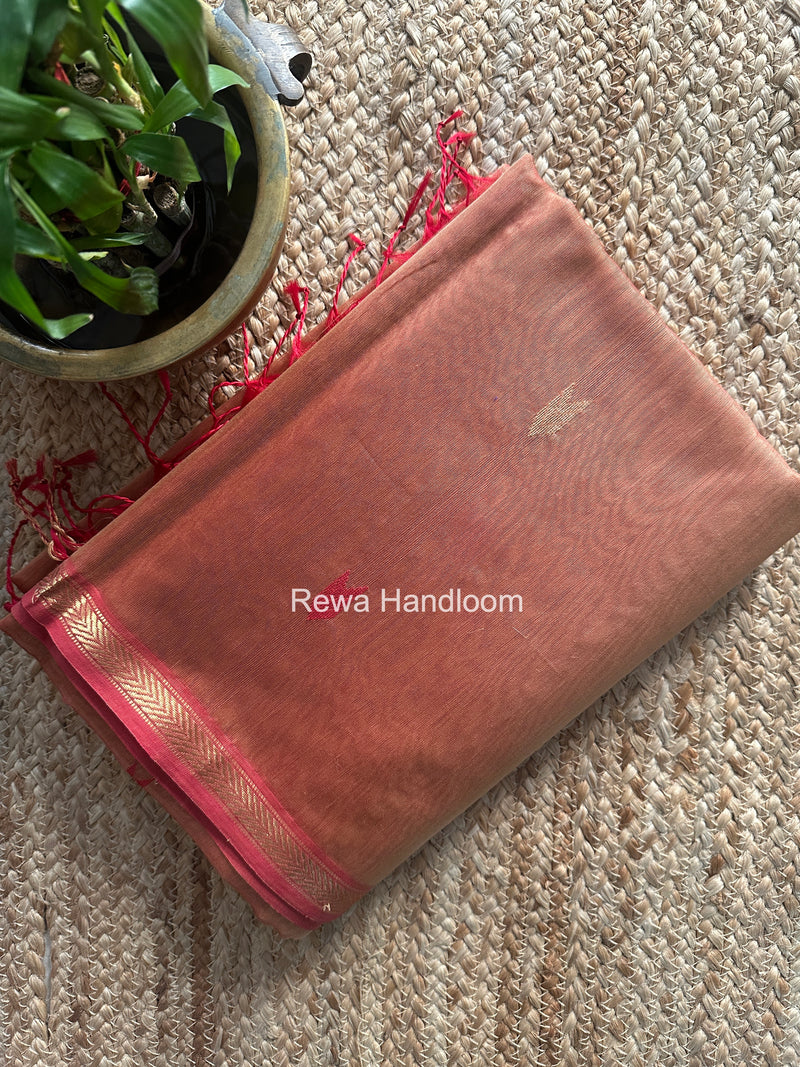 Peach V Butti Maheshwari Saree VBS060
