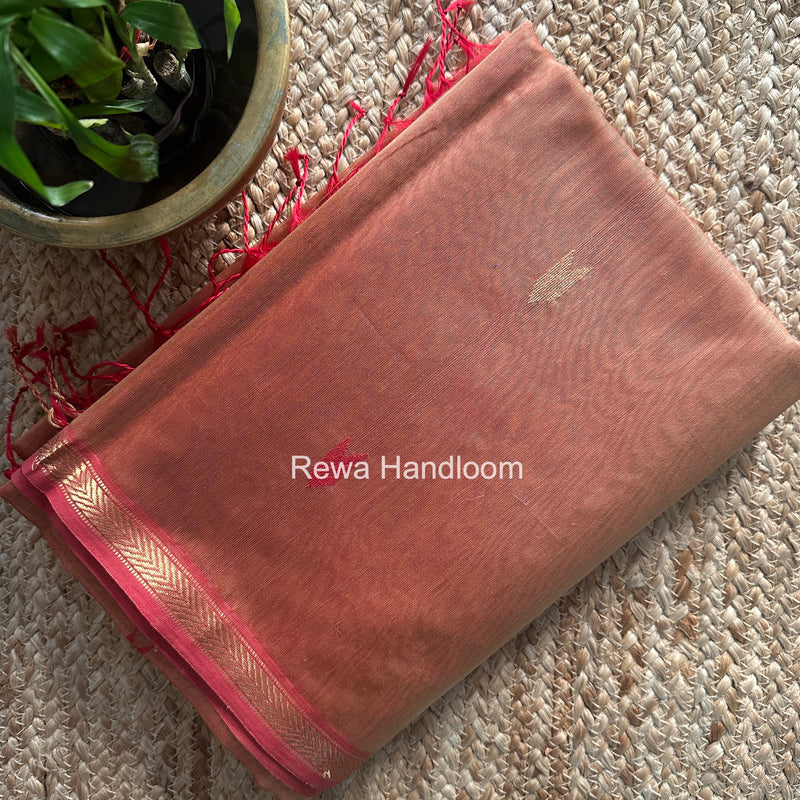 Peach V Butti Maheshwari Saree VBS060