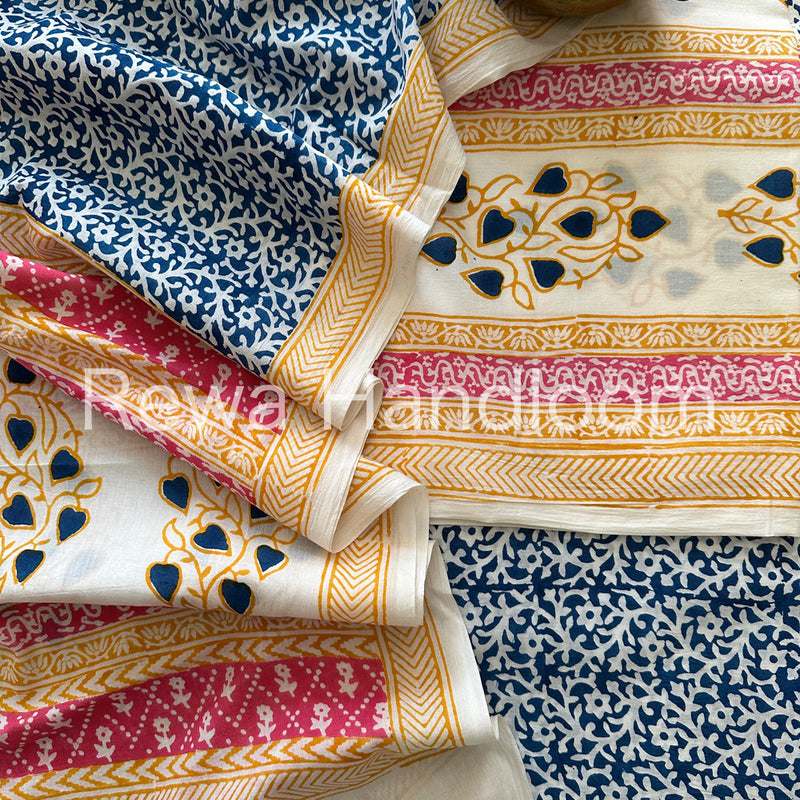  Indigo Bagh Print Suit