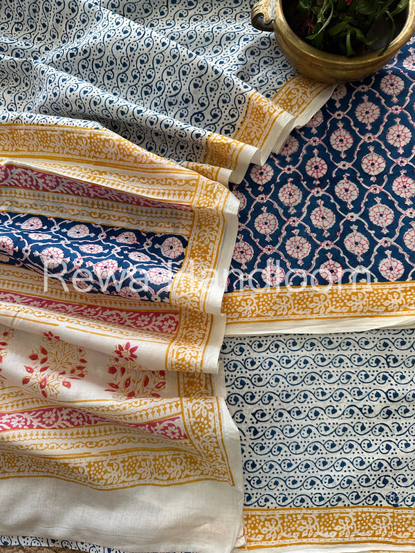  Indigo Bagh Print Suit