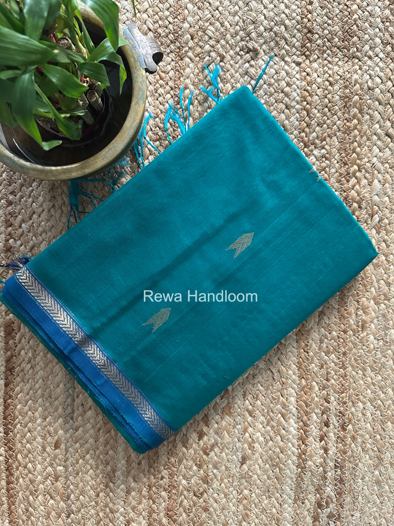 Green V Butti Maheshwari Saree VBS059
