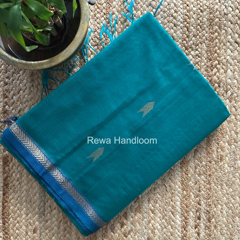 Green V Butti Maheshwari Saree VBS059