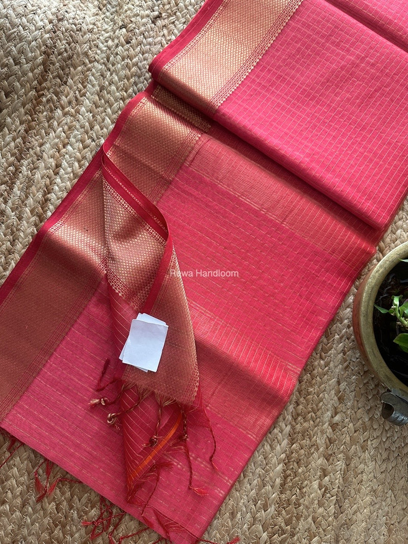 Maheshwari Zari Checks Saree