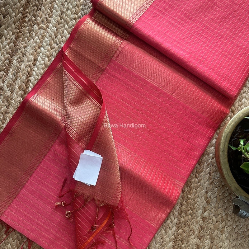 Maheshwari Zari Checks Saree