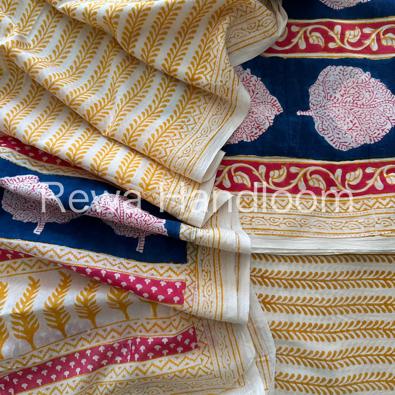  Indigo Bagh Print Suit