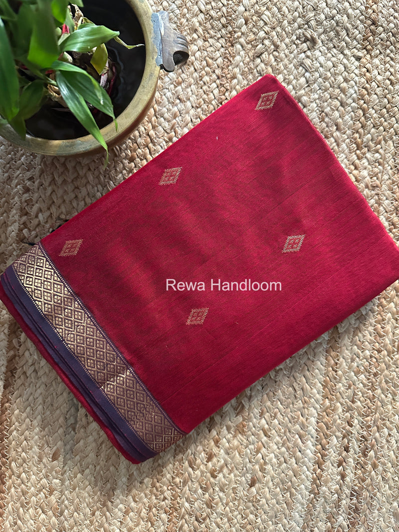 Maheshwari Beige Lotus Butta Saree LBS096