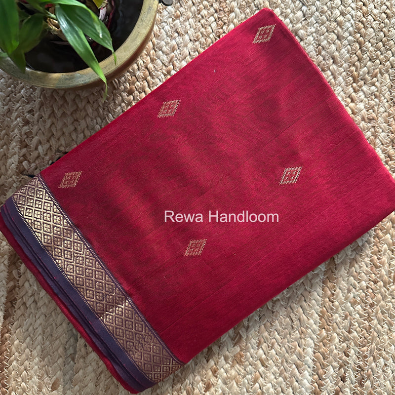 Maheshwari Beige Lotus Butta Saree LBS096