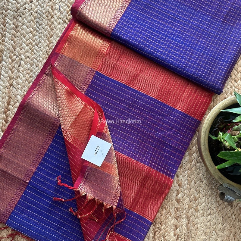 Maheshwari Zari Checks Saree 