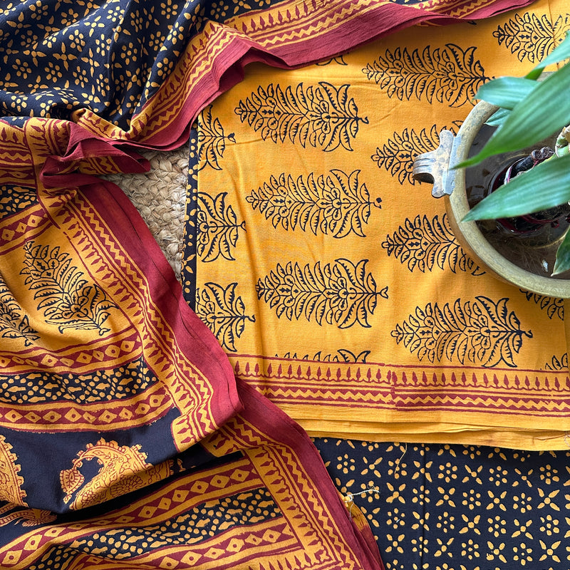  Bagh Print Cotton Suit
