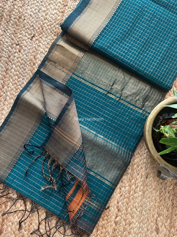 Maheshwari Zari Checks Saree