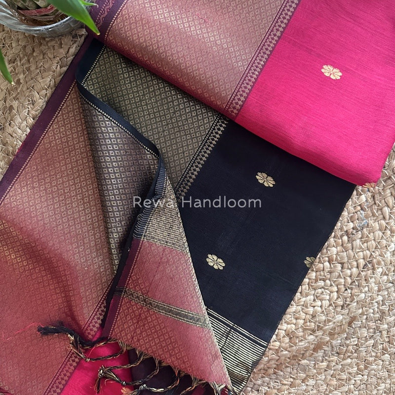 Maheshwari Zari Skirt Butti Saree