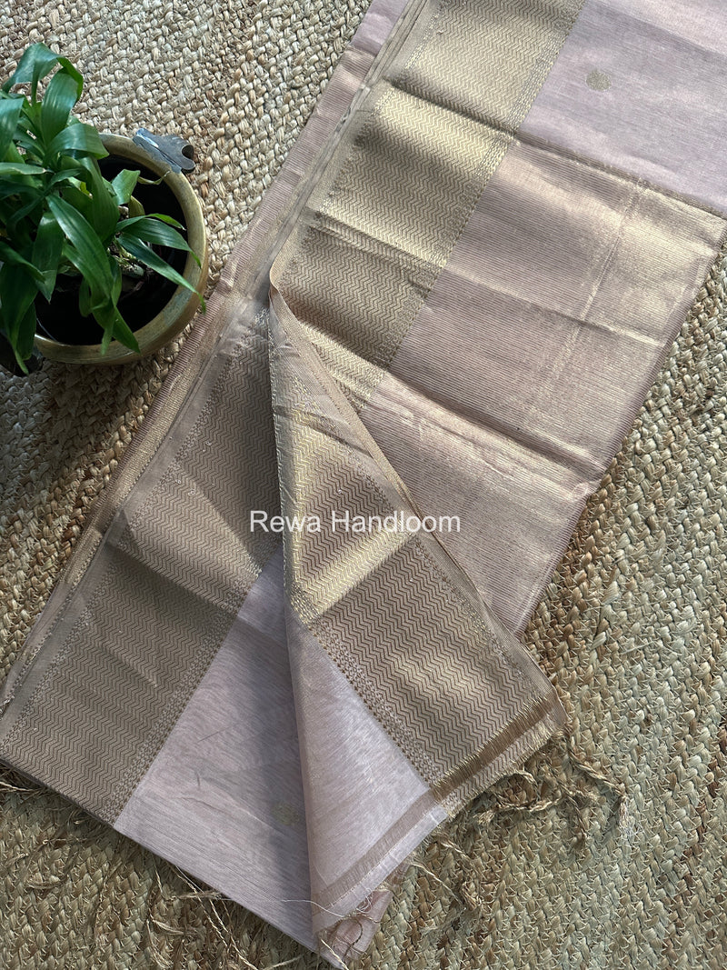 Maheshwari Baby Pink Tissue Butti Saree TBBS0116