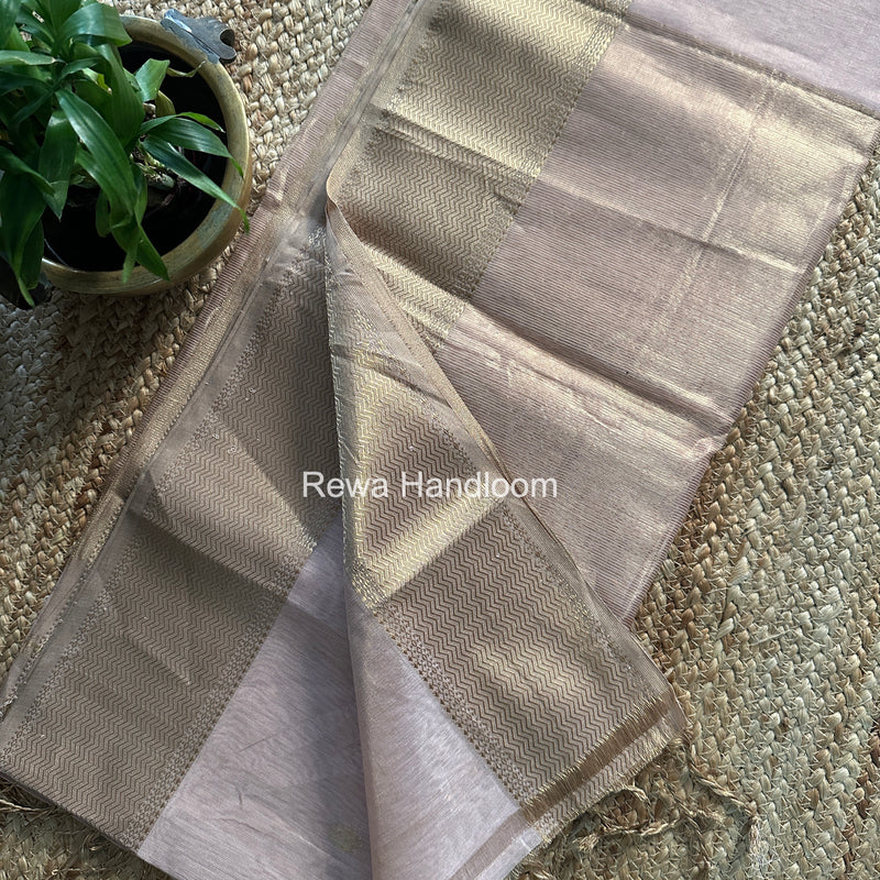 Maheshwari Baby Pink Tissue Butti Saree TBBS0116
