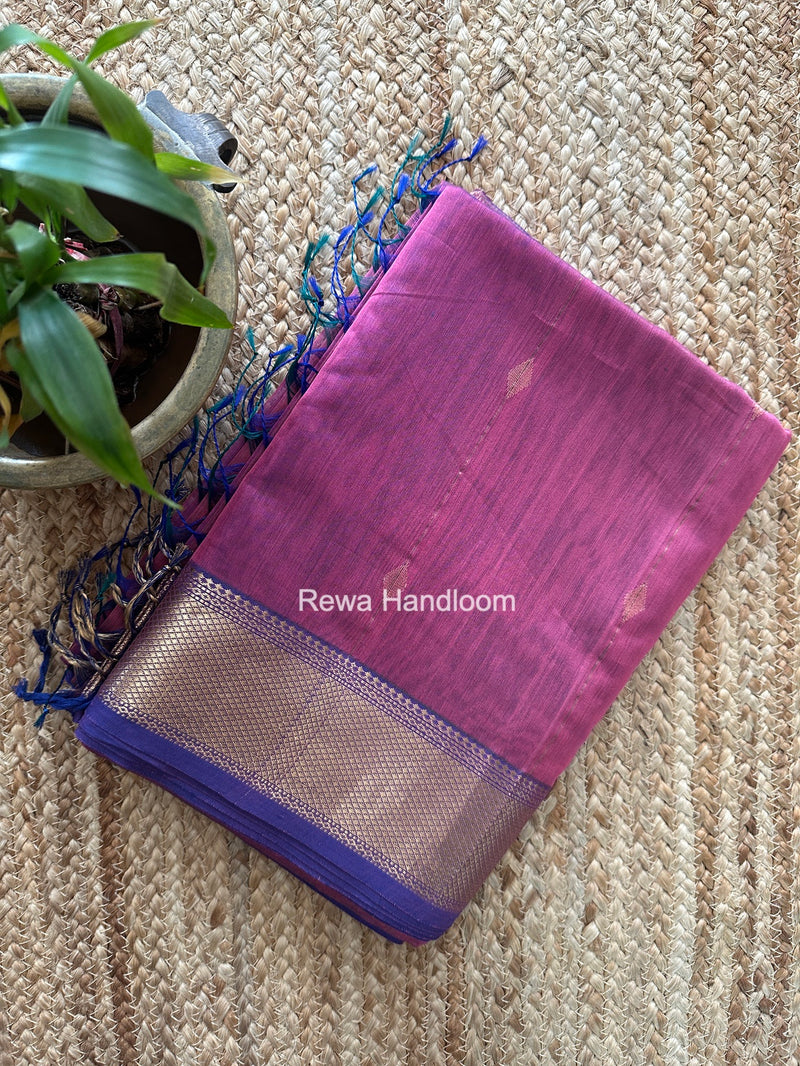 Maheshwari Onion Pink Shaded Butti Saree SBBS053