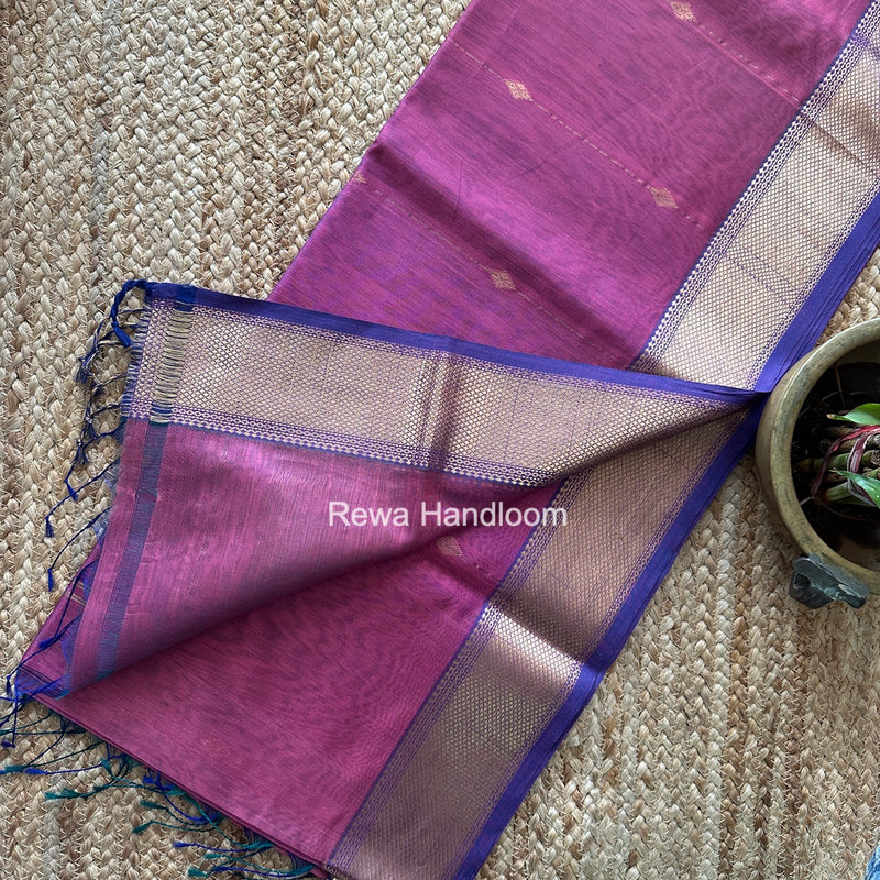Maheshwari Onion Pink Shaded Butti Saree SBBS053
