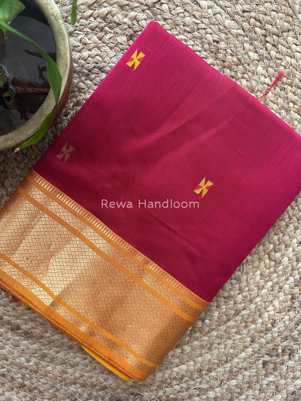 Maheshwari Rani Pink Zari Butti Saree SW027