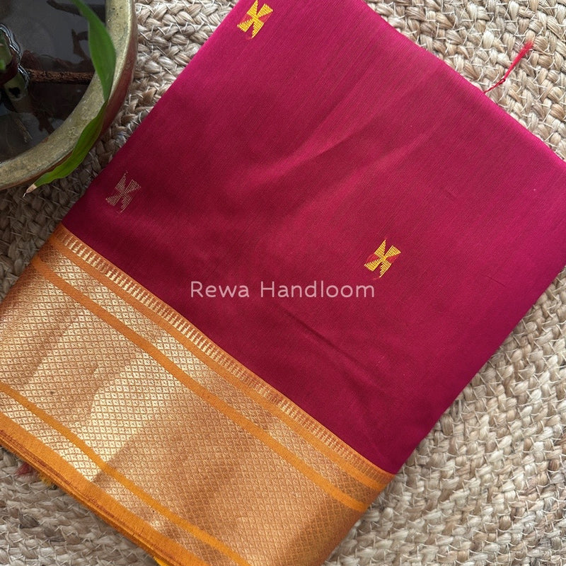 Maheshwari Rani Pink Zari Butti Saree SW027
