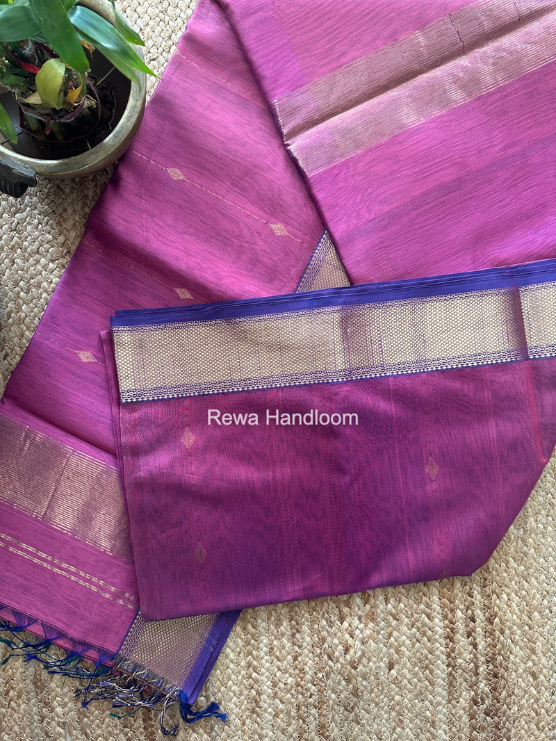 Maheshwari Onion Pink Shaded Butti Saree SBBS053