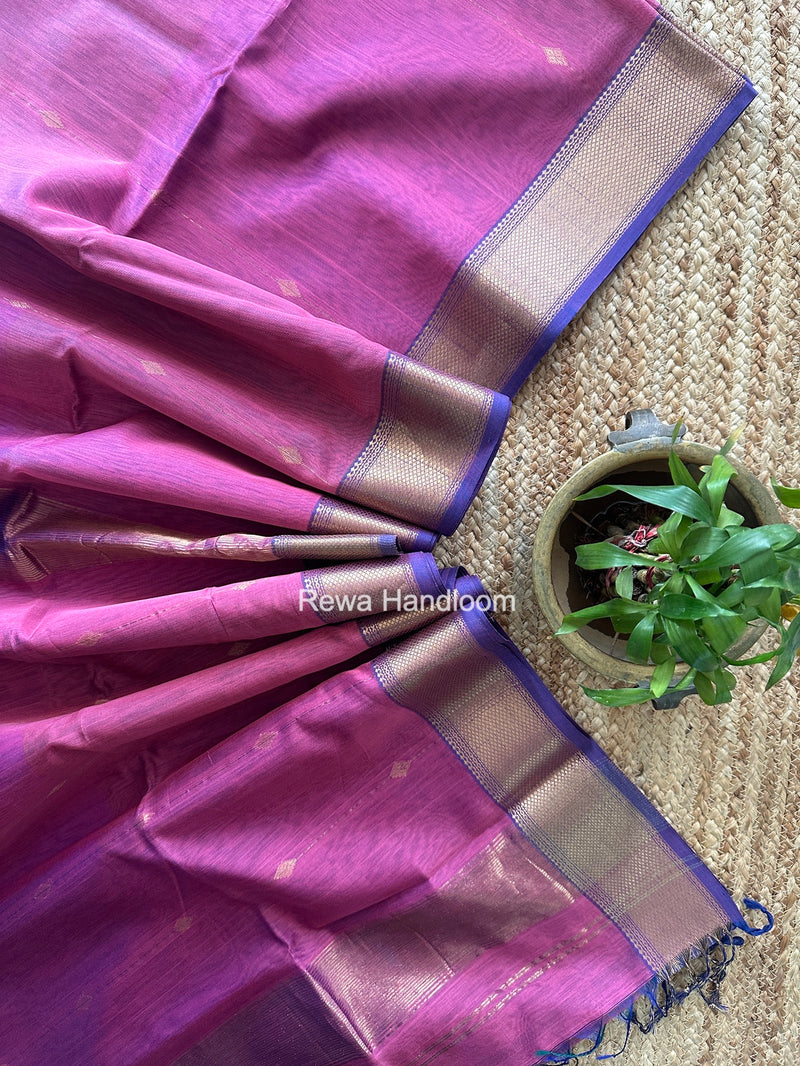 Maheshwari Onion Pink Shaded Butti Saree SBBS053