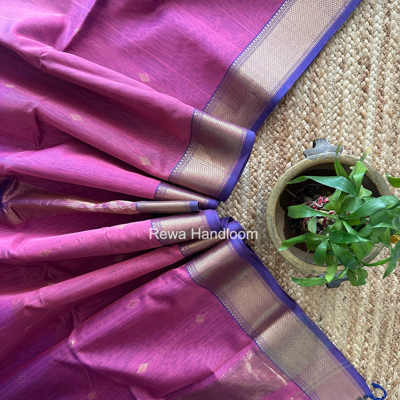 Maheshwari Onion Pink Shaded Butti Saree SBBS053