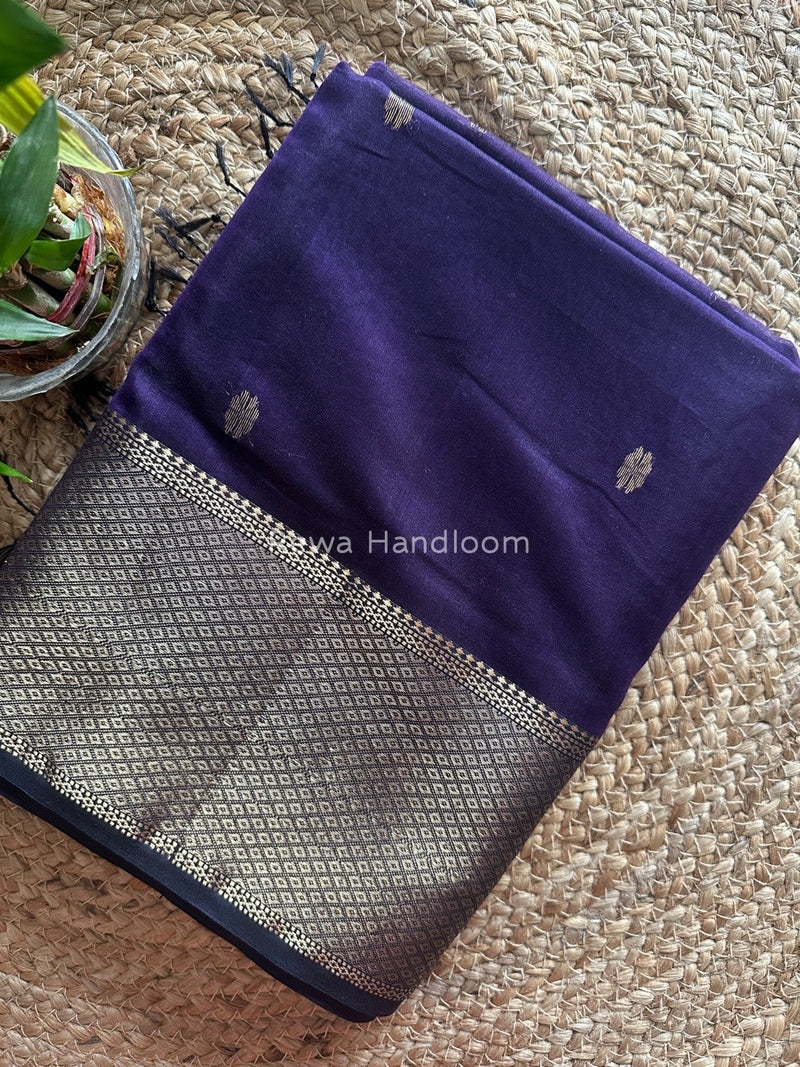 Maheshwari Violet Zari Skirt Butti Saree ZSB031