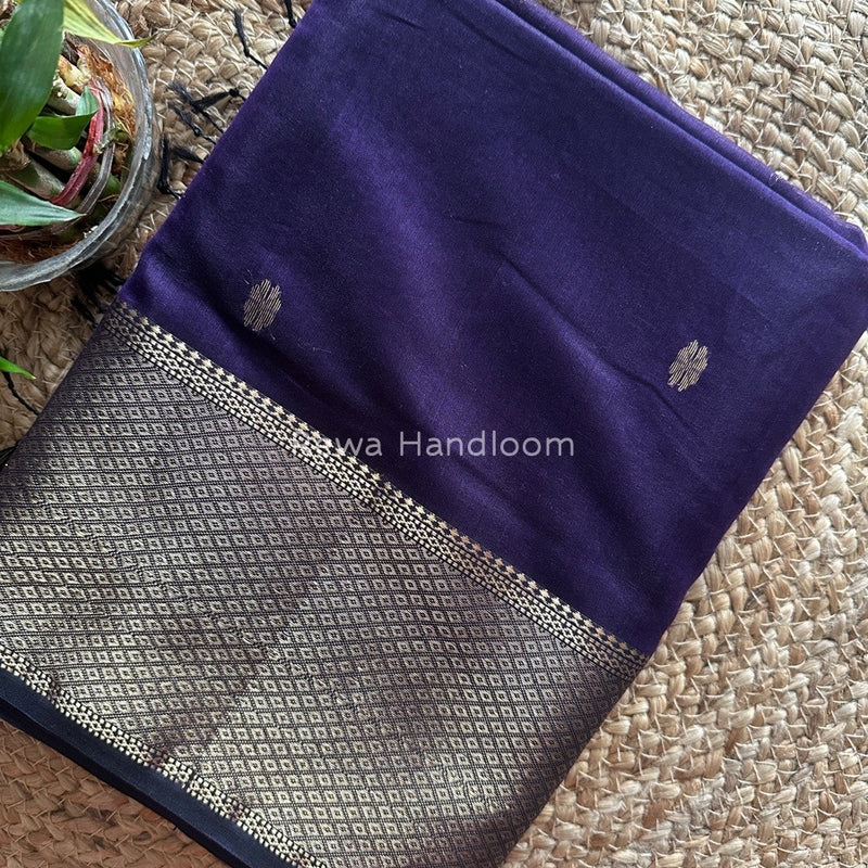 Maheshwari Violet Zari Skirt Butti Saree ZSB031