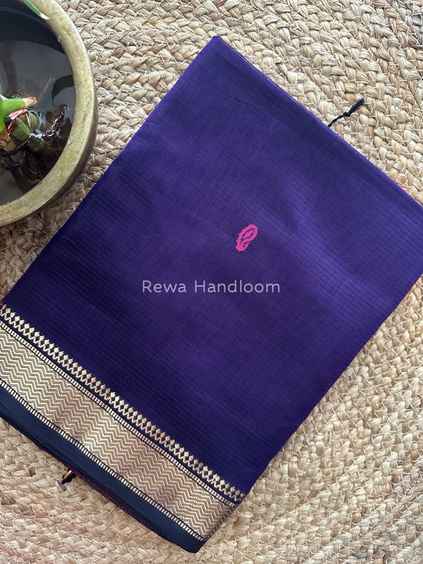 Maheshwari Violet Zari Butti Saree ZKB010
