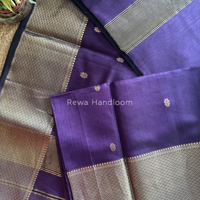 Maheshwari Violet Zari Skirt Butti Saree ZSB031