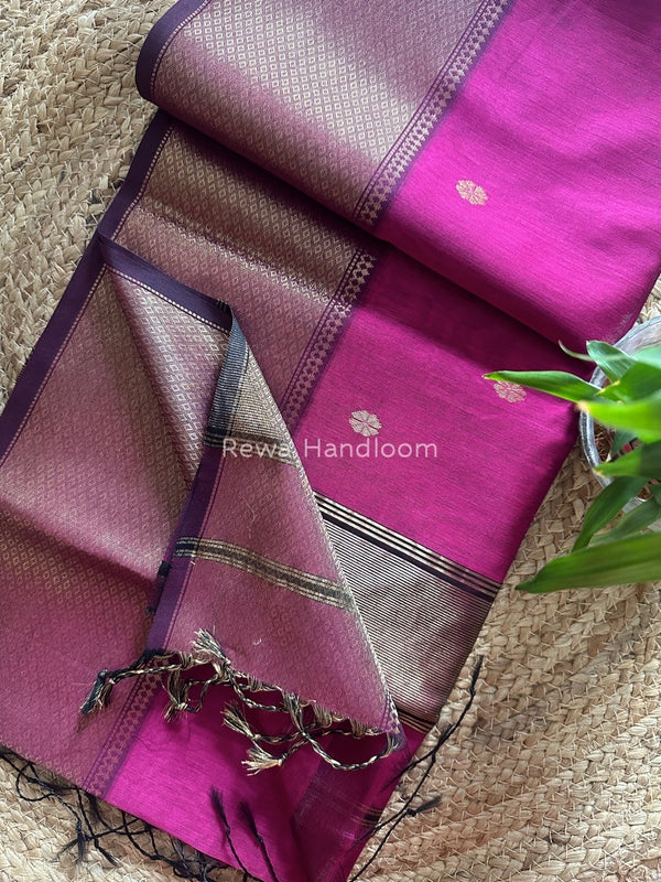 Maheshwari Zari Skirt Butti Saree 